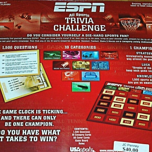 ESPN All Sports Trivia Challenge Game NEW - Picture 3 of 4